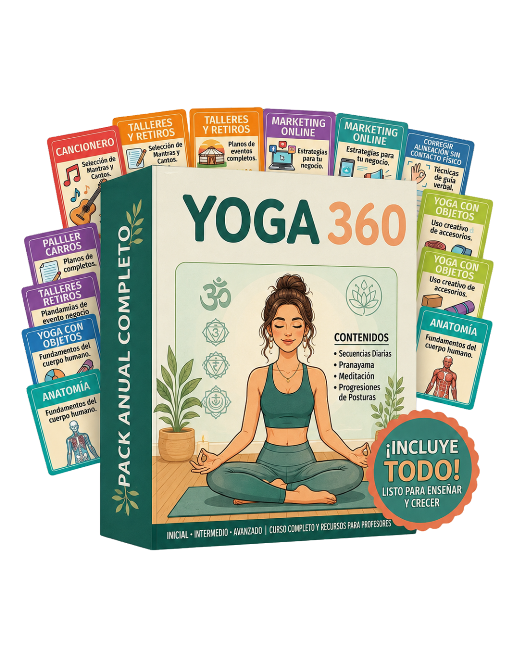 PACK YOGA 360: El Sistema de Secuencias y Planificación (12 Tomos + 6 Bonus)