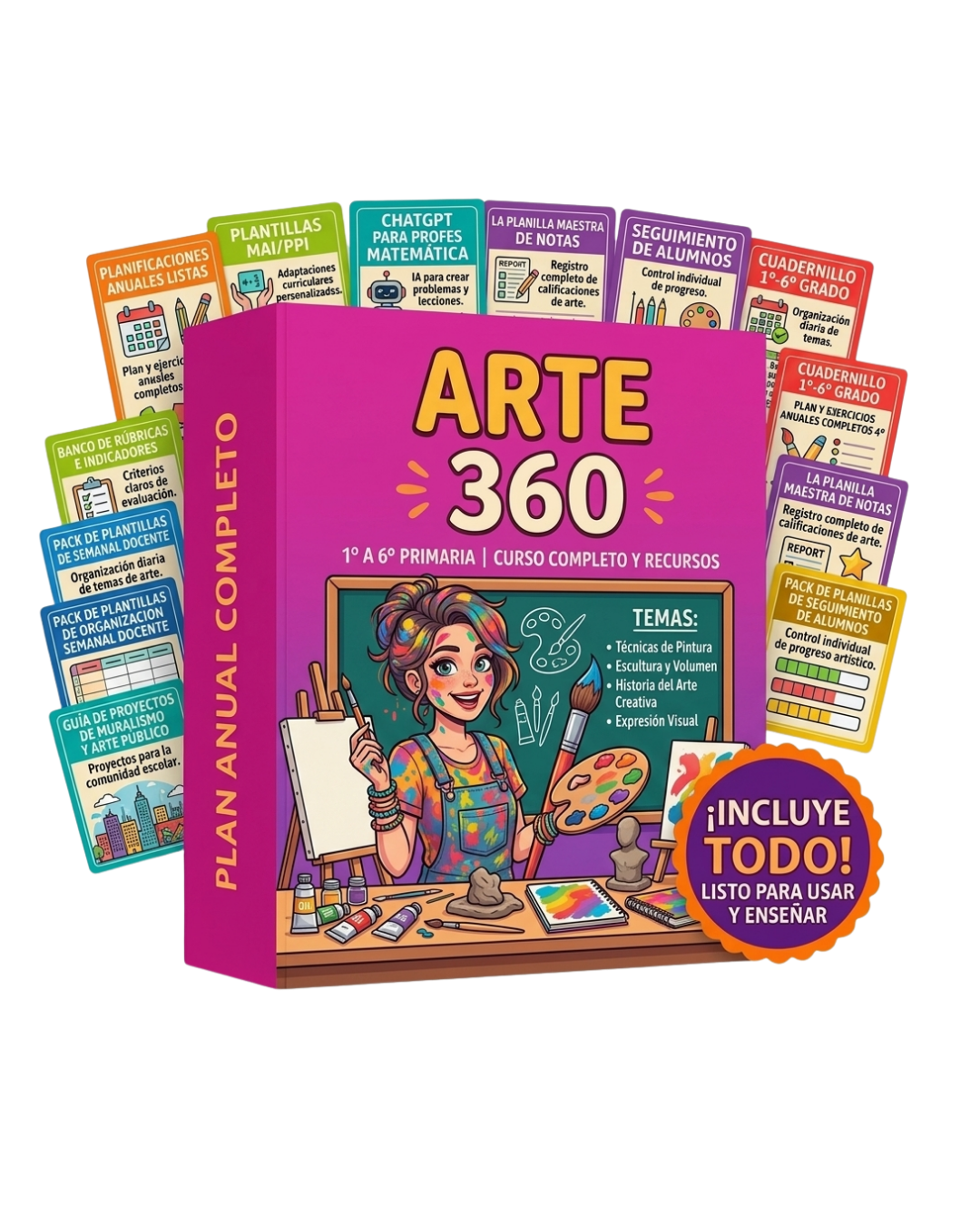 PACK ARTE 360 PRIMARIA: 6 Tomos (1º a 6º Grado) + 6 Bonus