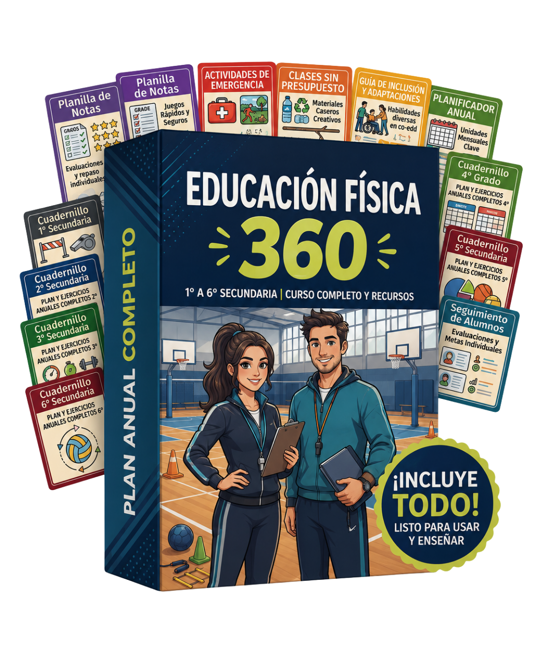 PACK EDUCACIÓN FÍSICA 360 SECUNDARIA: 6 Tomos + 6 Bonus