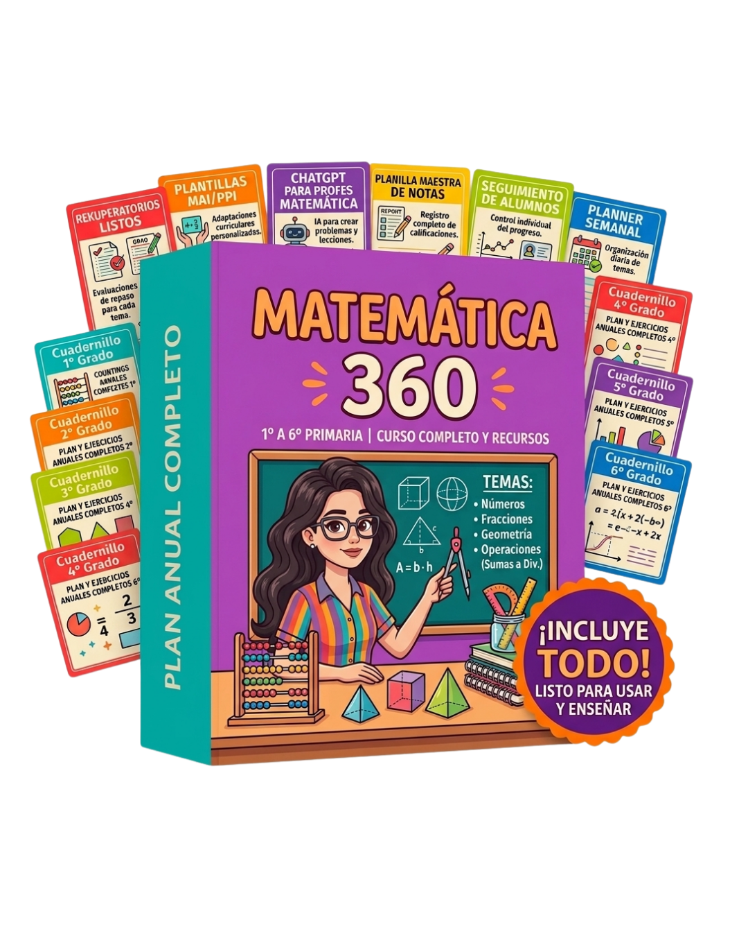 PACK MATEMÁTICA 360 PRIMARIA: 6 tomos + 6 bonus